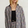 Chan Luu Tops^Alice Block Print Button Down Shirt Blue Mix