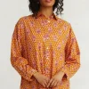 Chan Luu Tops^Alice Block Print Button Down Shirt Yellow Mix