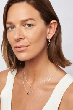 Chan Luu Necklaces^Black Tourmalated Quartz And Pyrite Duo Silver Cliff Necklace