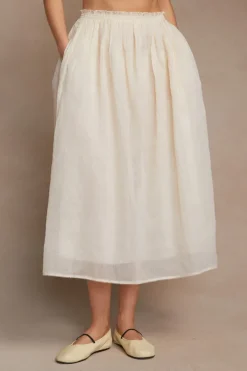 Chan Luu Bottoms^Caroline Ballet Skirt Antique White