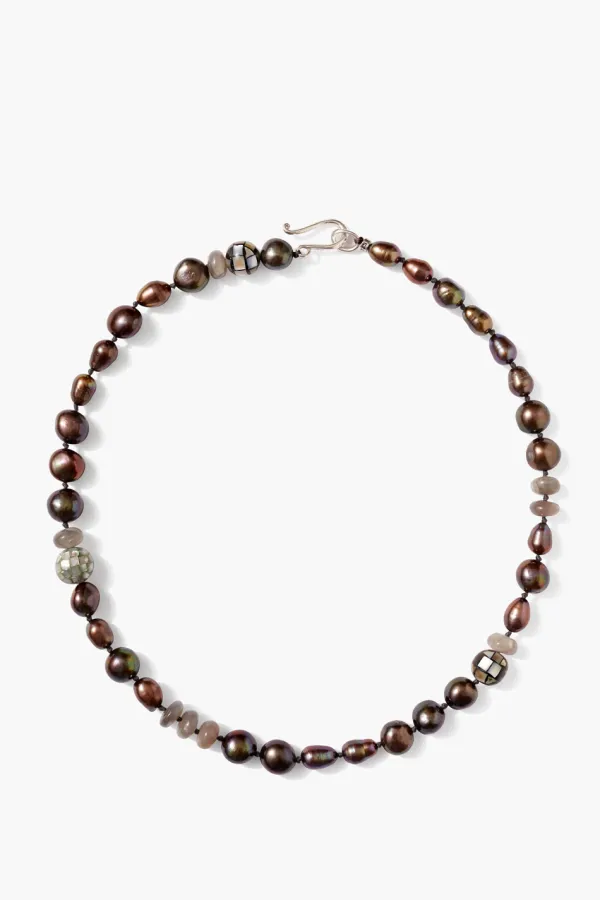 Chan Luu Necklaces^Crest Necklace Peacock Pearl Mix