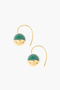 Chan Luu Earrings^Gold Dipped Indian Aventurine Earrings