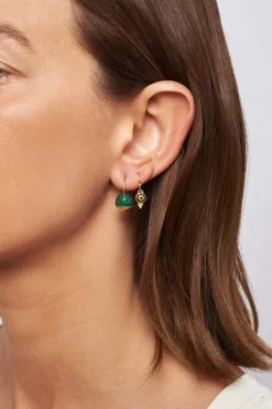 Chan Luu Earrings^Gold Dipped Indian Aventurine Earrings