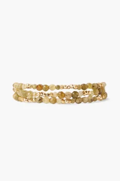Chan Luu Bracelets^Granada Naked Wrap Bracelet Green Garnet