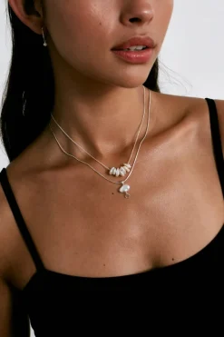 Chan Luu Necklaces^Hilo Pearl And Diamond Necklace Silver