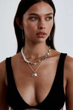 Chan Luu Necklaces^Hypatia Charm Necklace White Pearl Mix