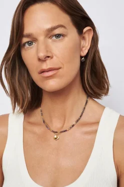 Chan Luu Necklaces^Iolite And Gold Double Layer Necklace