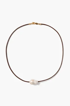 Chan Luu Necklaces^Isla Pearl Necklace Brown