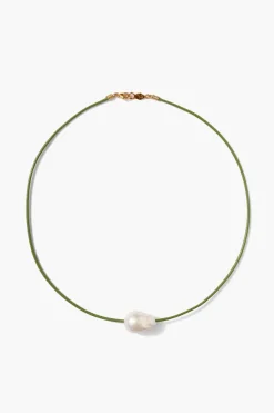 Chan Luu Necklaces^Isla Pearl Necklace Green