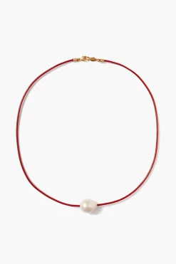 Chan Luu Necklaces^Isla Pearl Necklace Red