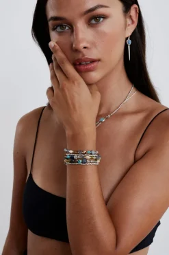 Chan Luu Bracelets^Jubilee Naked Wrap Bracelet Blue Mix