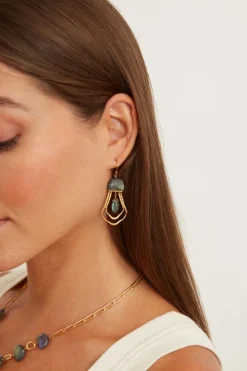 Chan Luu Earrings^Labradorite Luna Chandelier Earrings
