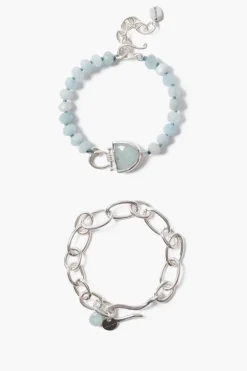 Chan Luu Bracelets^Luna Bracelet Set Aquamarine