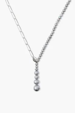 Chan Luu Necklaces^Marion Drop Necklace Grey Pearl