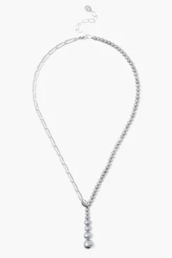 Chan Luu Necklaces^Marion Drop Necklace Grey Pearl