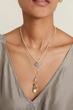 Chan Luu Necklaces^Mya Evil Eye Necklace Turquoise Mix