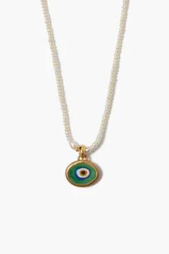 Chan Luu Necklaces^Mya Evil Eye Necklace White Pearl