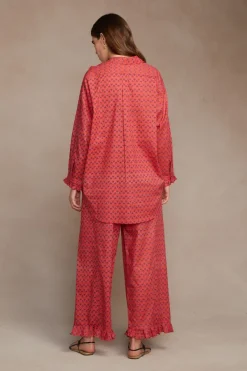 Chan Luu Loungewear^Noelle Block Print Set Geranium