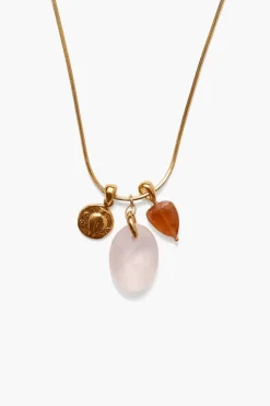 Chan Luu Necklaces^Ostia Charm Necklace Rose Quartz