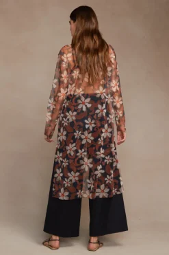 Chan Luu Dresses^Paulina Printed Mesh Tunic Sapphire