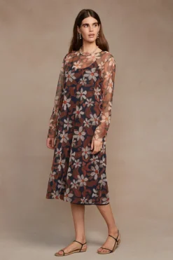 Chan Luu Dresses^Paulina Printed Mesh Tunic Sapphire