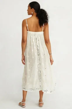 Chan Luu Dresses^Phoebe Embroidered Dress Cloud Cream