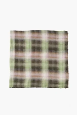 Chan Luu Bandanas^Plaid Print Bandana Dark Forest