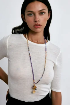 Chan Luu Necklaces^Portrait Charm Necklace Amethyst