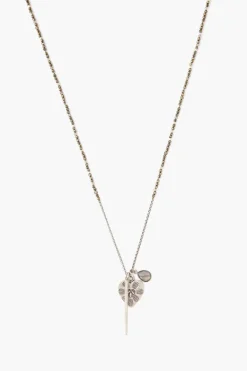 Chan Luu Necklaces^Pyrite And Heart Charm Necklace