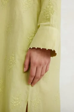 Chan Luu Dresses^Saman Embroidered Dress Green