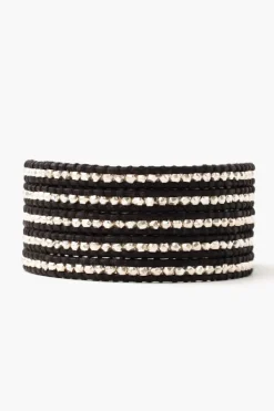 Chan Luu Bracelets^Sterling Silver Wrap Bracelet On Natural Black Leather