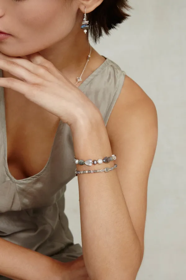 Chan Luu Bracelets^Tab Pull-Tie Bracelet Labradorite Mix