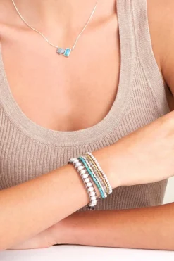 Chan Luu Bracelets^Turquoise And Metallic Mix Wrap Bracelet